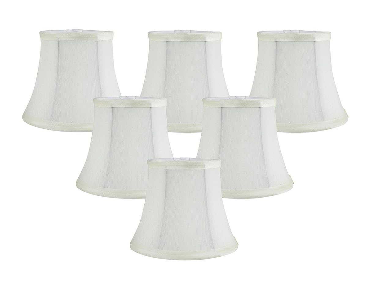 MERIVILLE Faux Silk Chandelier Lamp Shades - Softback Bell, Clip-On Fitter for