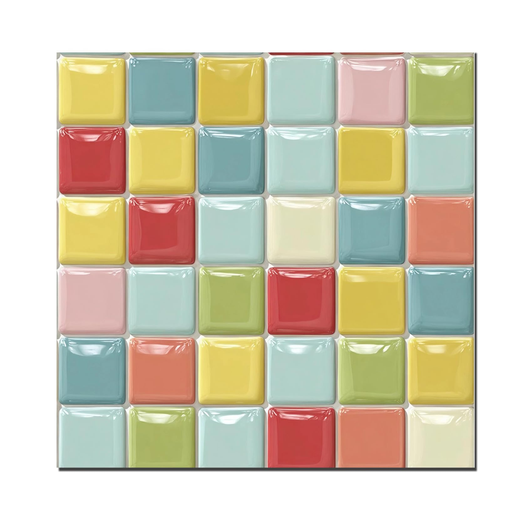 10 Sheets Peel and Stick Backsplash for Kitchen Self Adhesive Waterproof