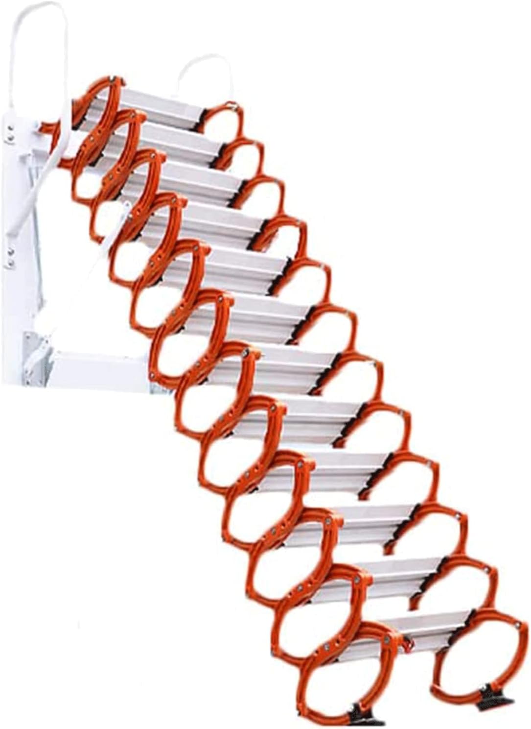 Ceiling Folding Ladder Wall Mount Loft Ladder Alloy Steel Attic Stairs ...