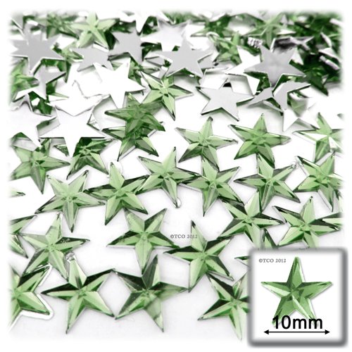 The Crafts Outlet 144Pc Loose Flatback Acrylic Rhinestones Star 10Mm - 46Ss Flatback Crystal Clear #TOP7