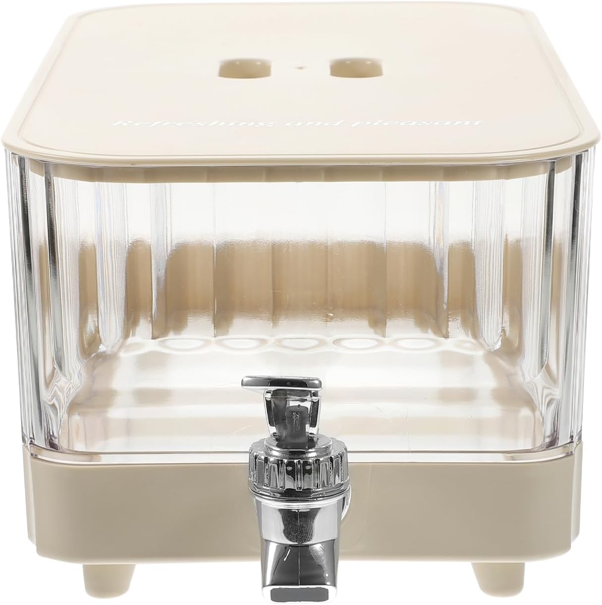 ABOOFAN Beverage Dispenser for Fridge 1.32Gallon Large Capacity Plastic Water Container with Spigot and Lid Cold Drink Pitcher for Parties Home Use