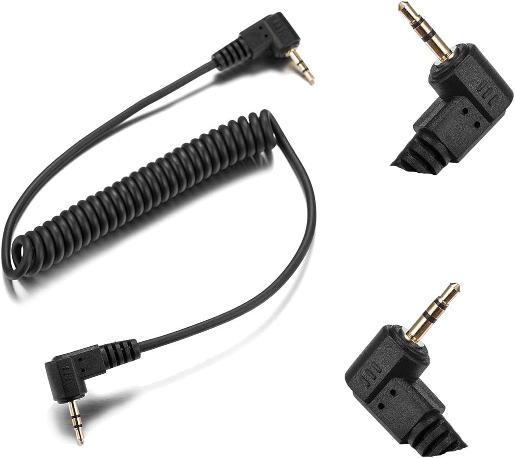 2.5mm-C1 Camera Remote Control Shutter Release Cable for Canon T6i T6S T5 T5i T4i T3i T3 T2i T1i XT XTi XSi SL2/ EOS M 700D 650D 600D 550D 500D 1100D 80D 70D 60D Series