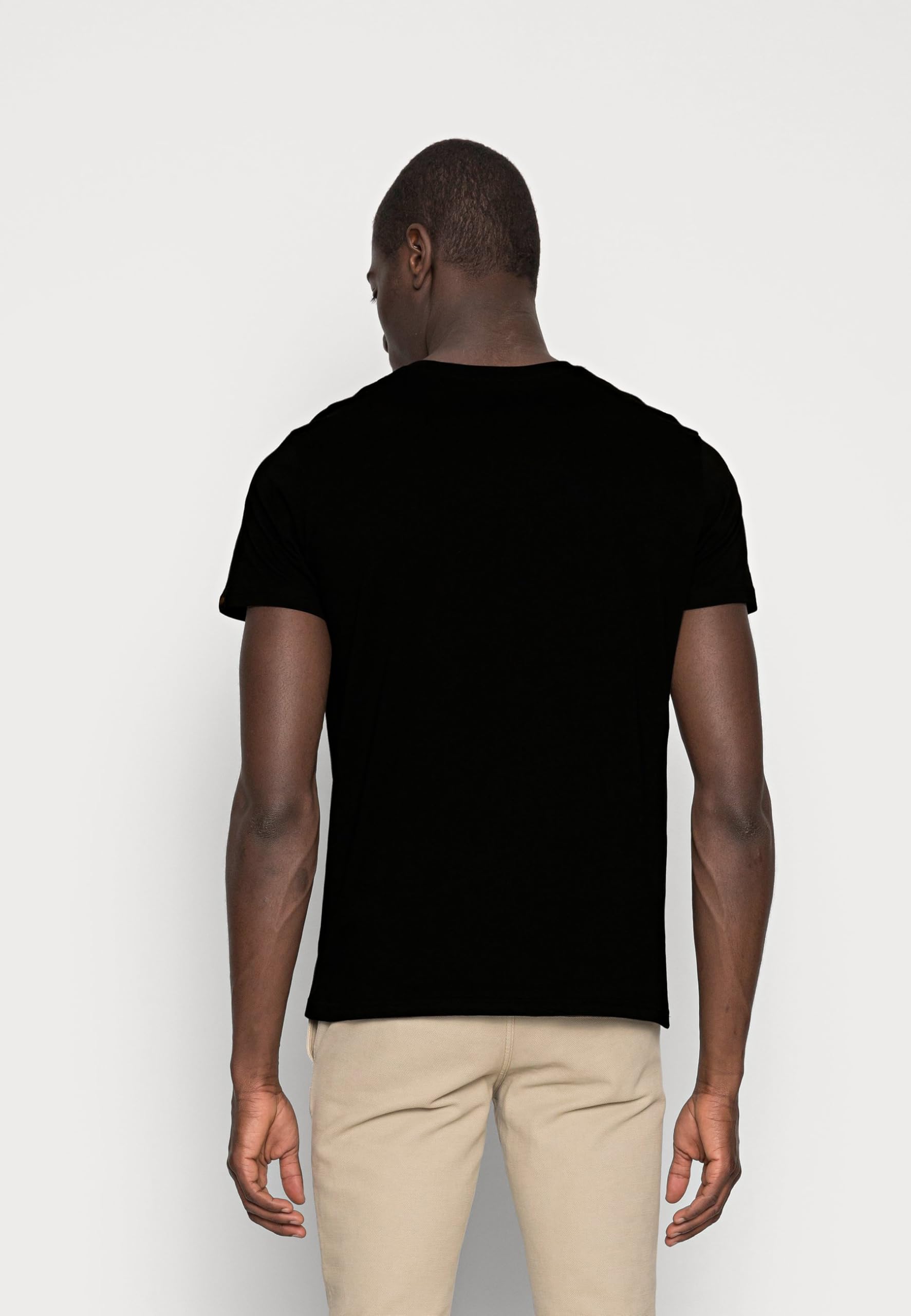 Alpha Industries Herren Basic Foil Print Für T-Shirt, Black/Blue, M EU – Ansicht 3