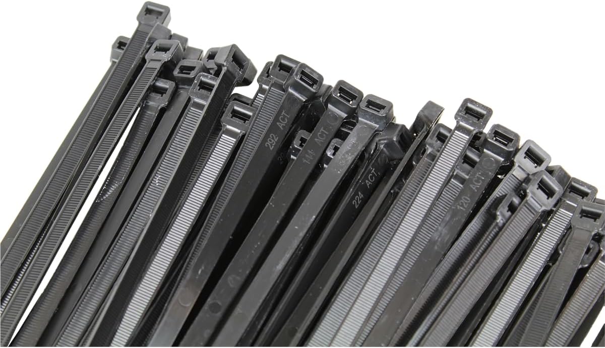 K Tool International Cable Zip Tie 14 in. Black 100/Pack 120 lb. Tensile