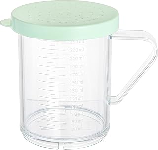 Restaurantware RW Base 10 Ounce Clear Plastic Dredge Spice Shaker 1 Reusable Dry Rub Shaker - Includes Green Perforated Lid With Handle Clear Polycarbonate Spice Shaker For Fine Seasonings