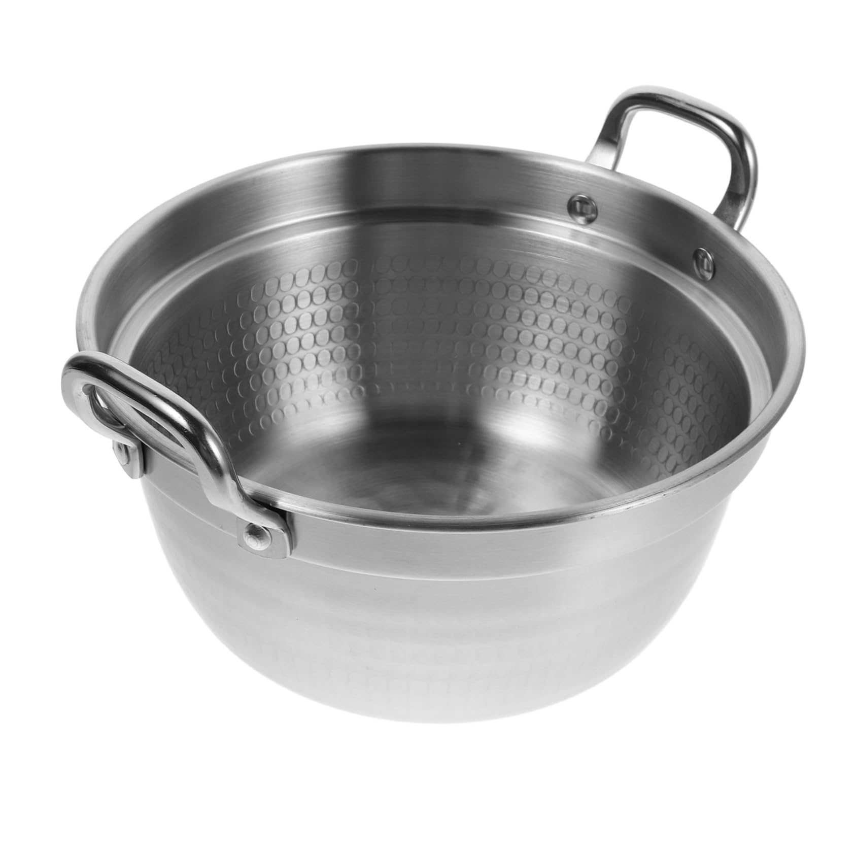 VINTORKY Stainless Steel Ramen Pot Double Handle Noodle Cooker for Fast Heating Camping Cookware for Soup Pasta Noodles for Outdoor Gatherings