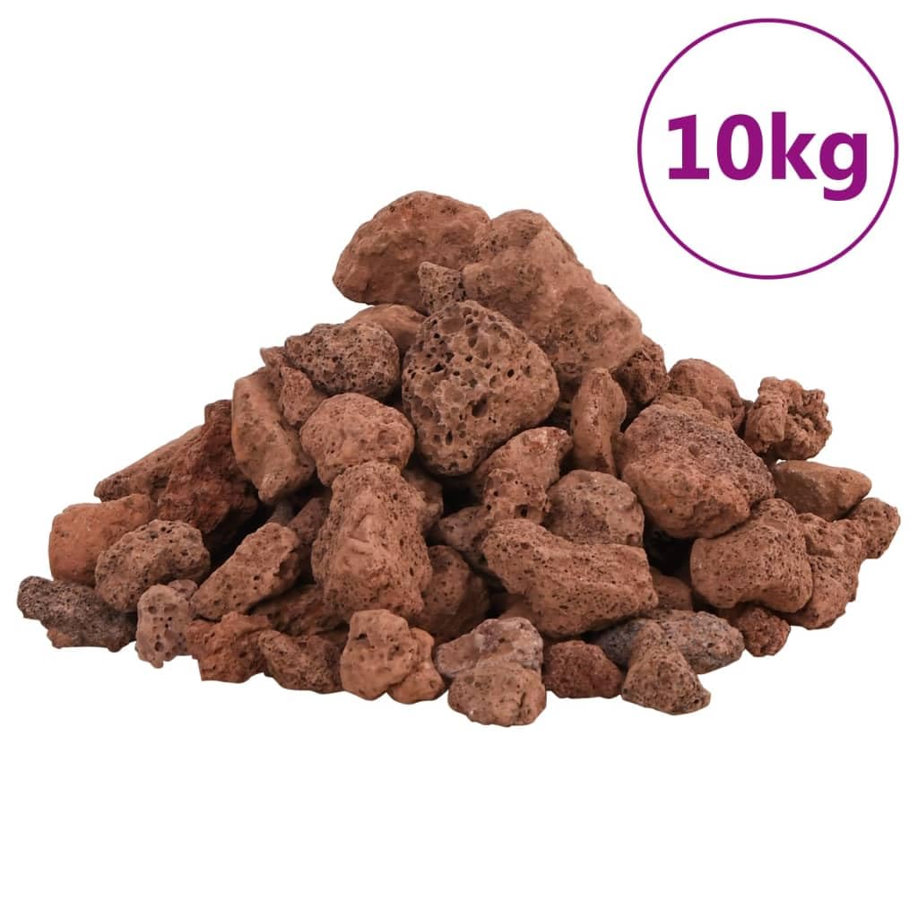 Granulato di lava, 10 kg, rosso, 1-2 cm, per decorazione acquario e filtraggio biologico