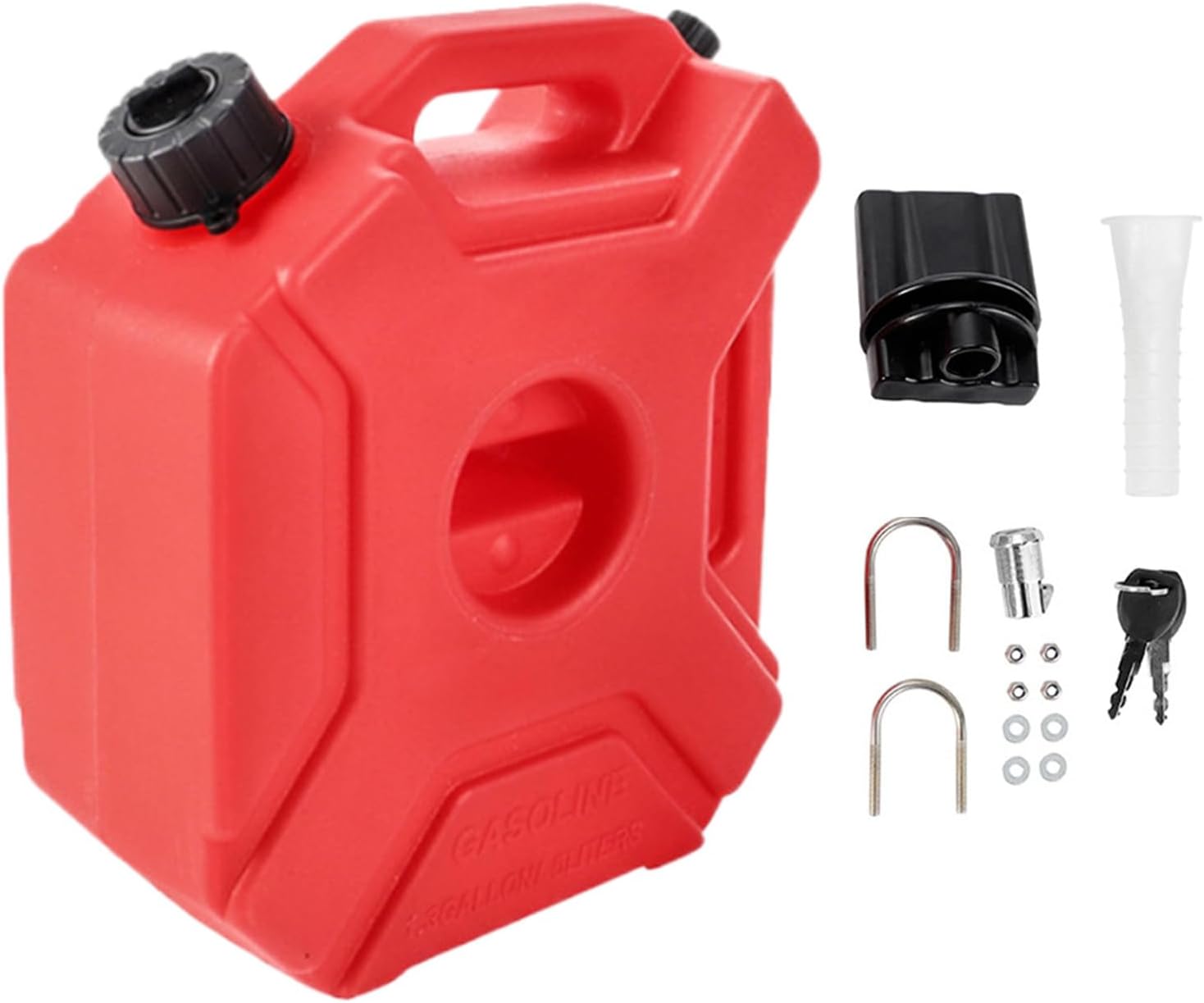 Motorcycle Oil Bottle, 5L Small Oil Tank, Engine Fluids Container for Motorbike, External Driver, Adventure, Car Lover, Outdoor Riding, Travel, Garage