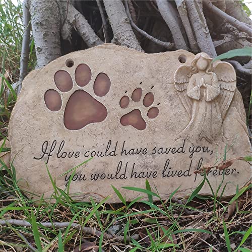 Paw Prints Pet Dog Memorial Stones for Dogs or Cats Sympathy Pet Dog Memorial Gifts Loss Gifts Paw Prints Pet Dog Memorial Garden Plaques Grave Headstones with Angel  Cucciolini Doodles Paw prints pet dog memorial stones for dogs or cats sympathy pet dog memorial gifts loss gifts paw prints pet dog memorial garden plaques grave headstones with angel   cucciolini doodles