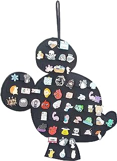 Hanging Enamel Pin Display Banner, Cute Pin Holder Board (Black)