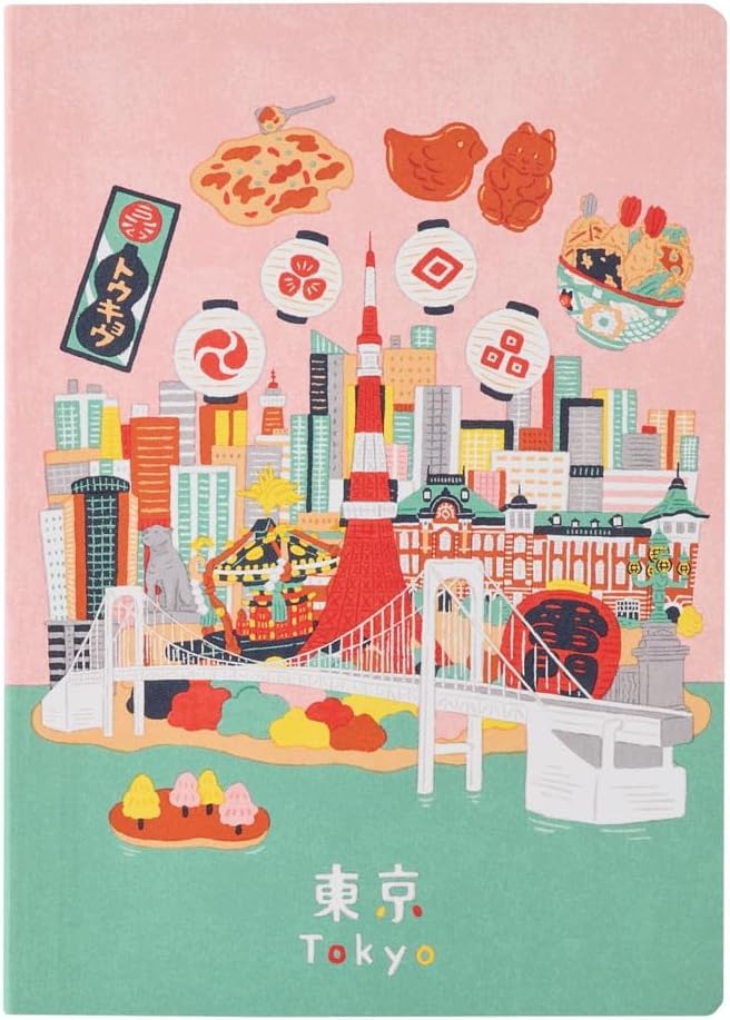 NOLTY JAPAN NOTE, A6 Notebook Featuring Japanese Design, Tokyo, JP0102