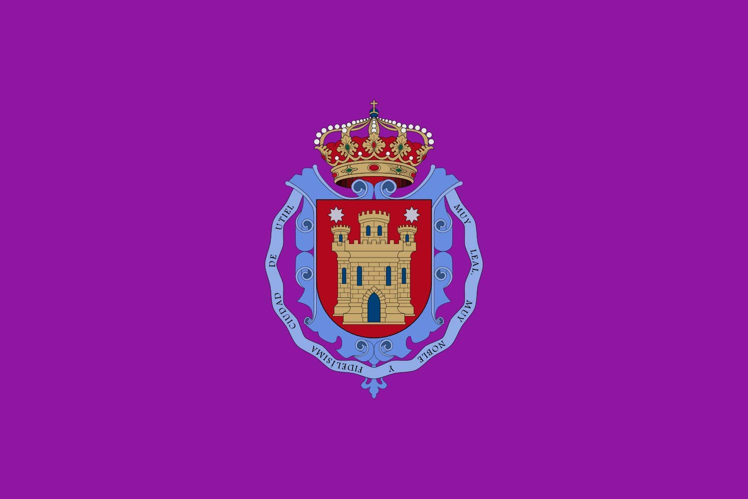 Drapeau Utiel grand format de la Communauté valencienne pour mât et décoration