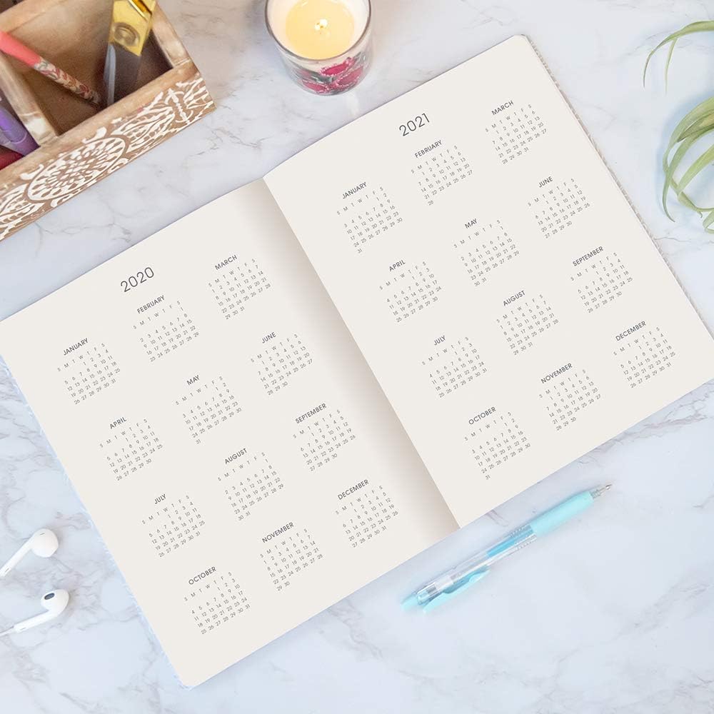 Orange Circle Studio 2021 Leatheresque Large Monthly Planner, August 2020 - December 2021, Practically Pink (21426)