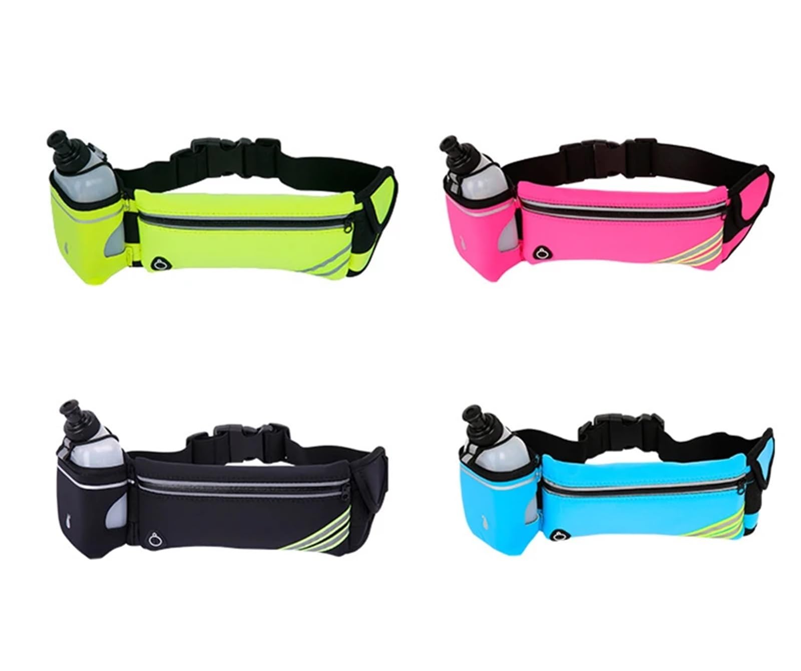 Riñonera for Correr, riñonera Deportiva Hombre y Mujer, teléfono, Mochila de hidratación, Accesorios Impermeables, Agua para Walking, Deporte(Green)