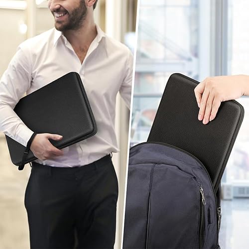 Vista 151 de FINPAC Funda rígida para laptop de 15.3 pulgadas MacBook Air M4 A3241 M3A 3114 M2 A2941 2025 2024, MacBook Pro M4/M3/M2/M1 Pro/Max, funda Negro