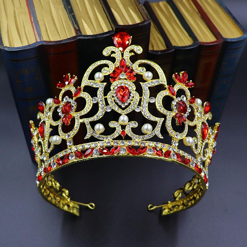 Tiara de boda para novia, princesa, diadema de novia, corona de novia, diamantes de imitación de cristal, decoración de joyería para el cabello para princesa, reina, niña, novia, cumpleaños,