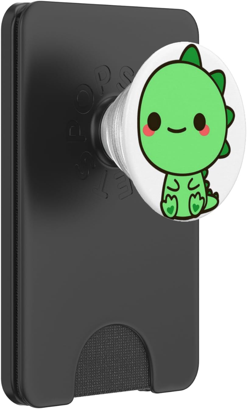 Kawaii Green Dino Dinosaur Cute Baby Dinosaur Gifts PopSockets PopGrip for MagSafe