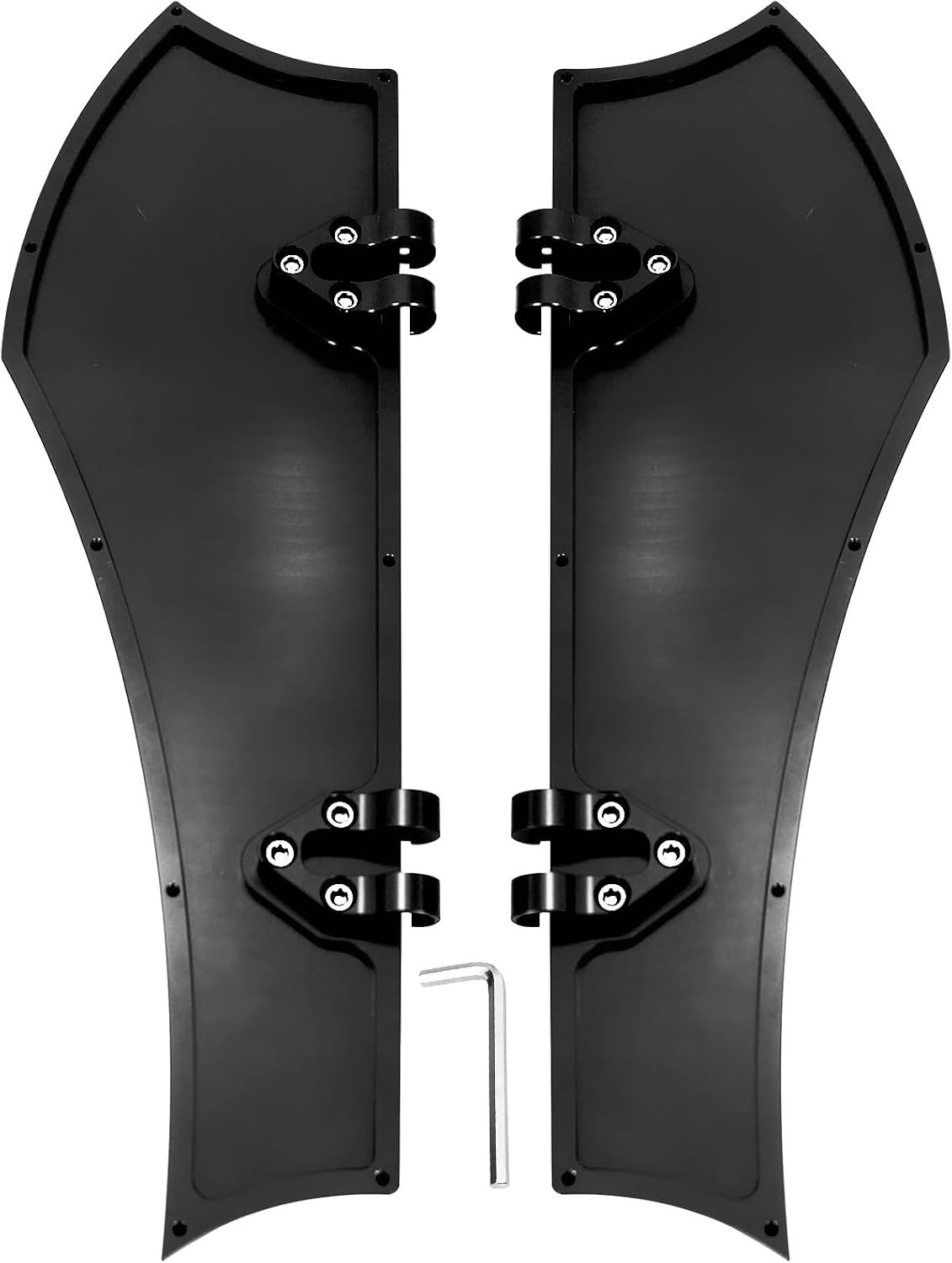 Anti-Slip Black Wide Driver Floorboards Floor Boards, Big Size Rider Front Footpegs for Harley Touring Road King/Road Glide/Street Glide/Electra Glide/Ultra 86-25, Softail 86-17 Models