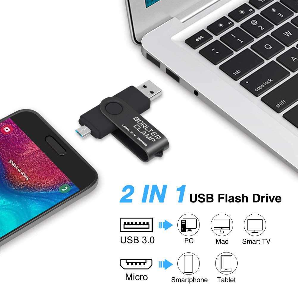 Amazon.co.jp: BorlterClamp USB 3.0 フラッシュドライブ デュアル
