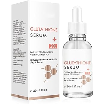 glutathione serum with koji acid & vitamin c - nicotinamide serum for the face - facial serum reductions dark spots - reductions pores and improves skin tone moisturizer face