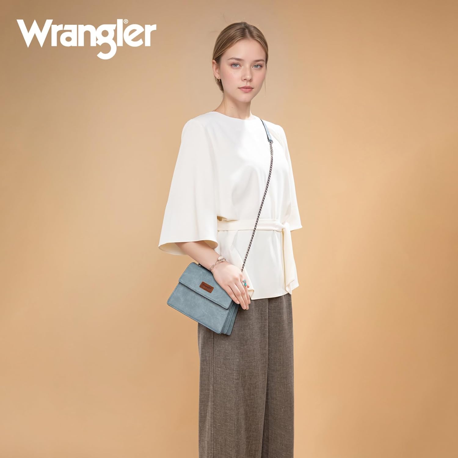 Wrangler Crossbody Purse for Women Shoulder Bag Vintage Wallets with Chain Strap - Image 2