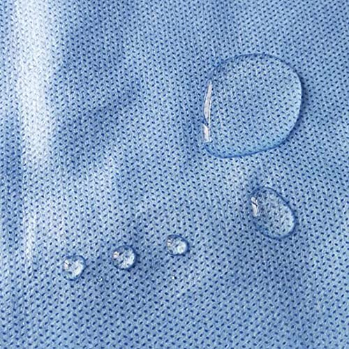 50-Pack Level 2 Disposable Isolation Gown Baluster Fully Closed Double Tie Neck And Waist, Sms 35G, Knitted Cuffs, Fluid Resistant, Blue, Unisex #TOP5