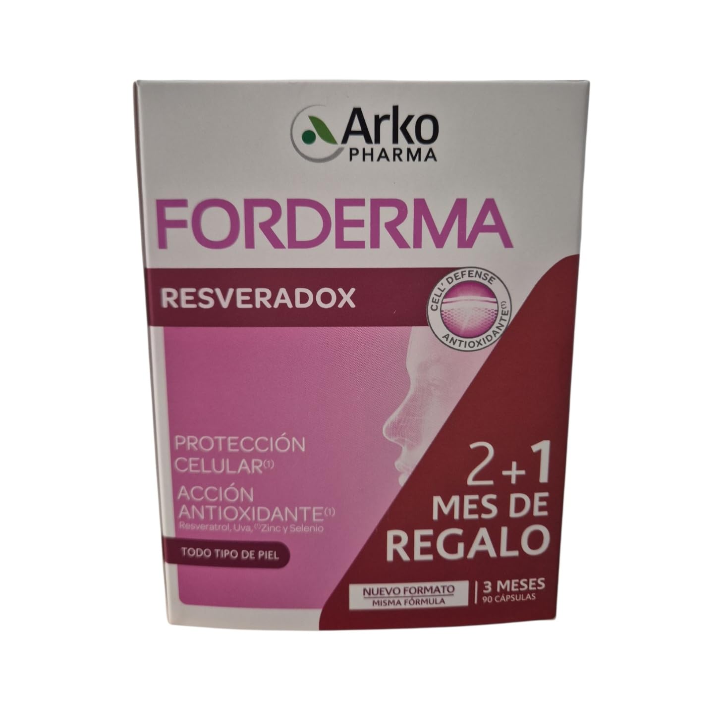 Arkopharma RESVERADOX Extra Forte 90 capsulas [1 mes Free],Protección Celular frente al Daño Oxidativo,Alto contenido en Resveratrol,Potente Antioxidante,Más Cantidad de Resveratrol,75 mg por cápsula