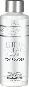 Sensuva Think Clean Thoughts Toy Powder Storage | 2 fl.oz. Keeps Toys Clean During Storage