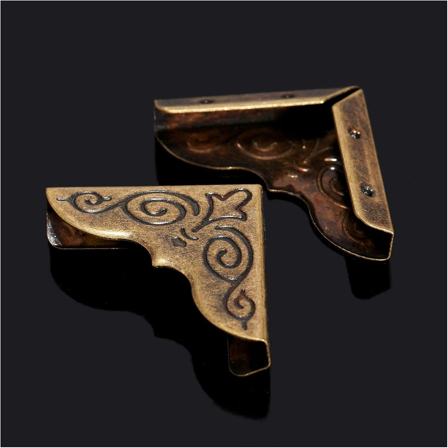 Home Furniture Hardware Door Hinge 24 Pieces Of Antique Book Metal Corner Guard Photo Album Album Scrapbook Book Wooden Box Decoration Iron Furniture Corner Stand