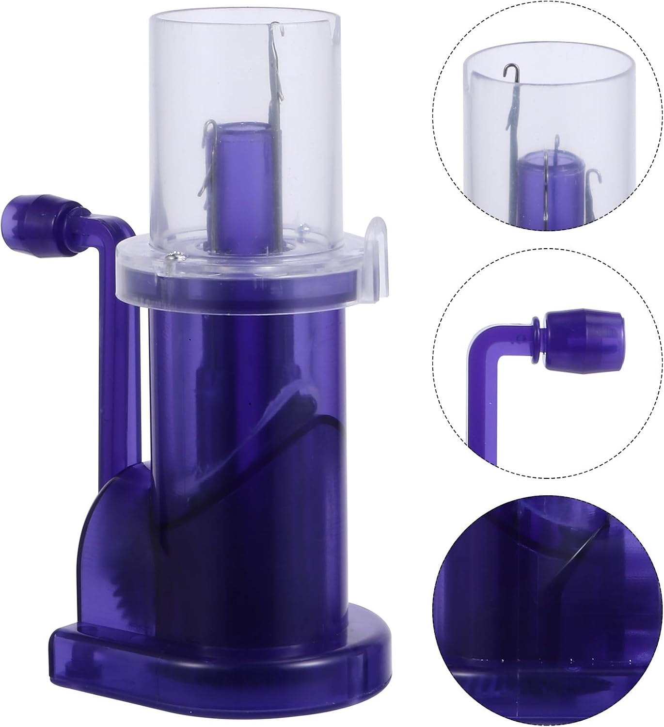 FUOYLOO Hand Operated Rotating Knitting Machine Plastic Spool Knitter for Crafting Bracelets DIY Embellish-Knit Sewing Accessories and Small Portable Tool