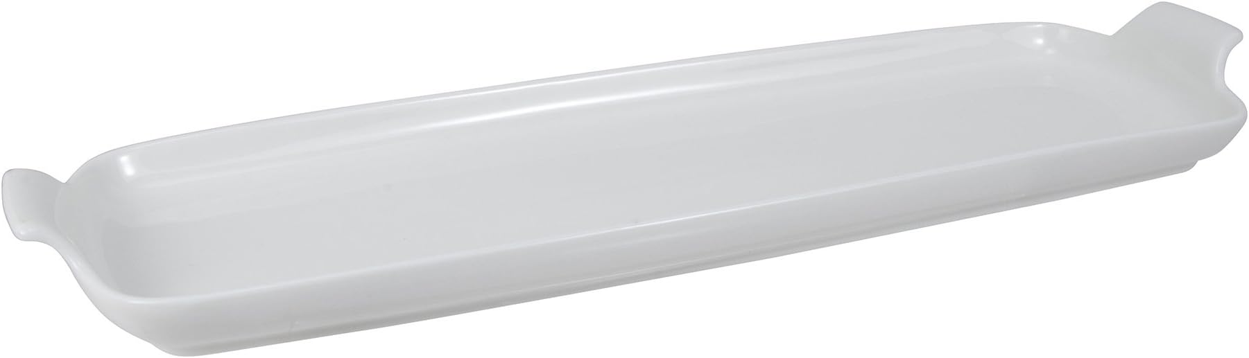 Luciano Housewares Porcelain Long Serving Dish for Appetizers, 14 x 4.25 inches, White