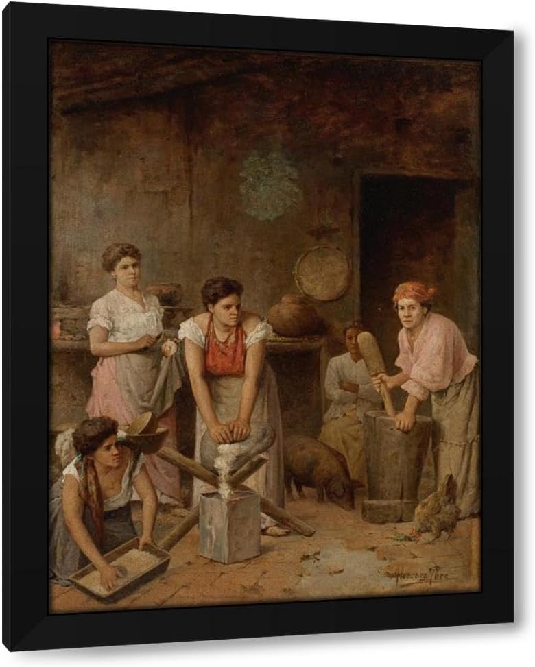 Antonio Herrera Toro 19x24 Black Modern Framed Art Print Titled: Untitled (Creole Cuisine) (1904)