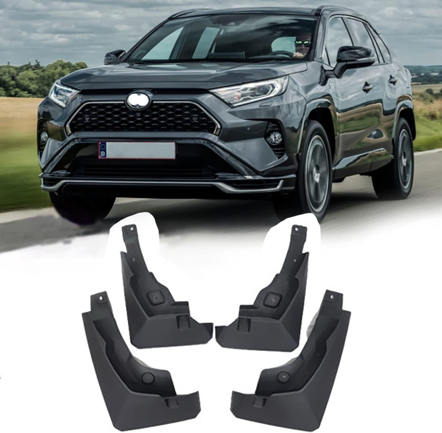 HGYNBCP Car Mud Flaps Splash Guards for TOYOTA RAV4 XA50 2019-2023, Splash Guard Front Rear Mudguard with Fixing Screws.