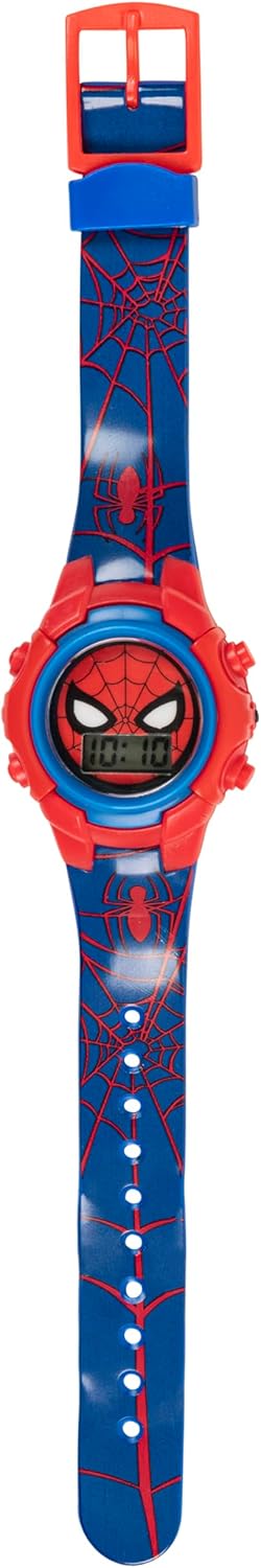 Marvel Spider-Man Kids Watches – Digital Display, Interactive Features, Adjustable Strap, Vibrant Spider-Man Graphics, Durable for Active Kids