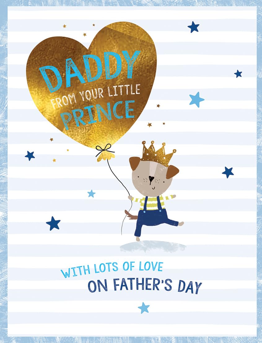 Father's Day Card, Daddy from Your Little Prince - 8 x 6 inches - Piccadilly Greetings