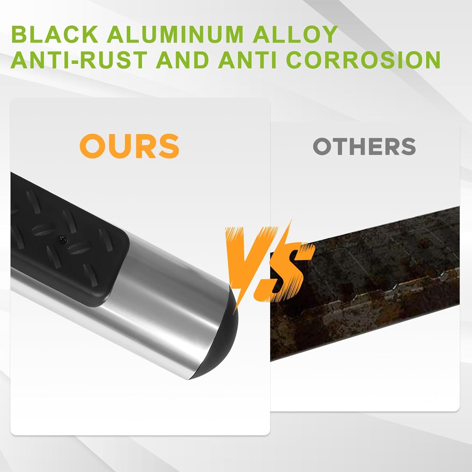 Running Boards Silver Side Steps fit for Jeep Grand Cherokee Limited Laredo Overland 2011-2021, Anti-Slip Aluminium Step Side Step Bars Pedal Step(Pair)