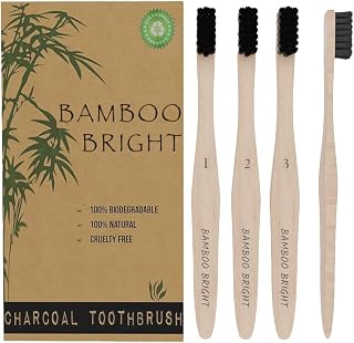 Bamboo Charcoal Teeth WHITENING Toothbrush Biodegradable ECO Friendly