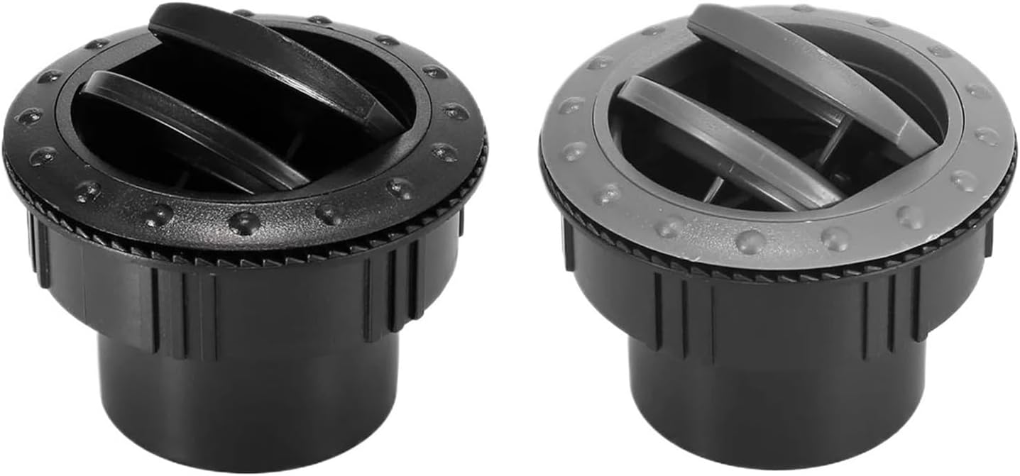 Car Air Grille Rotatable Air Vent Outlet Round Air Conditioning Vent Car Air Conditioner Outlet Bus RV Camper ATV A/C(Black)