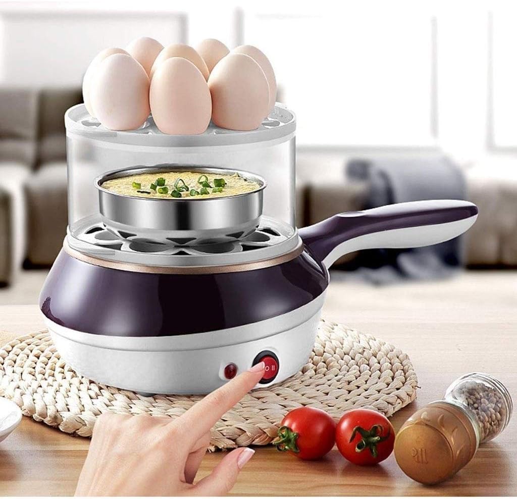 Deluxe Rapid Egg Cooker Electric,Boiled,Steamed Vegetables,Seafood,Dumplings & More with Auto Shut Off Feature