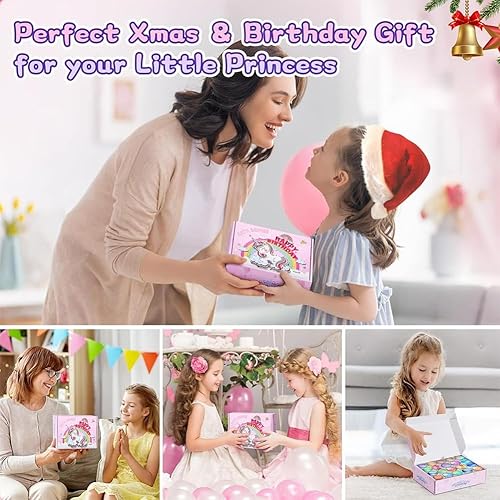 Miniatura 7 de Bombas de baño de unicornio para niñas y niños, paquete de 20 bombas de baño de regalo con, bombas de baño hechas a mano para niñas con sorpresa en