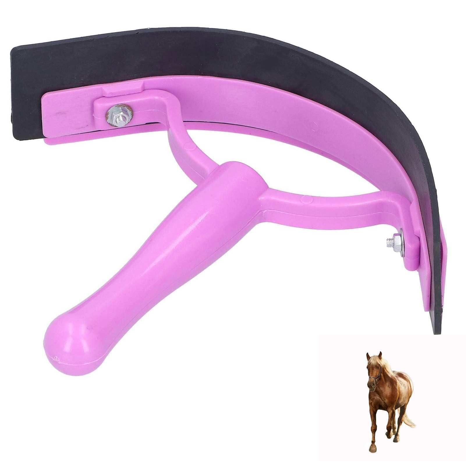 Cyrank Raspador De Goma para Caballos, Agarre Suave, Plástico, Goma, Rascador De Sudor para Caballos, Suministros De Baño para Caballos
