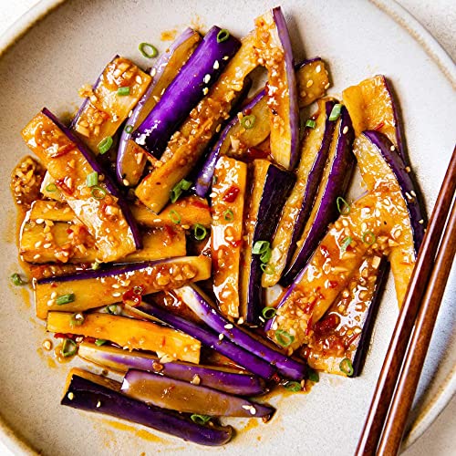 Qauzuy Garden 16 Long Purple Eggplant Seeds Chinese Fengyuan Eggplants - Non-Gmo Asian Vegetable Seeds - Productive & Fast-Growing Tropical Exotic Vegetable #TOP6