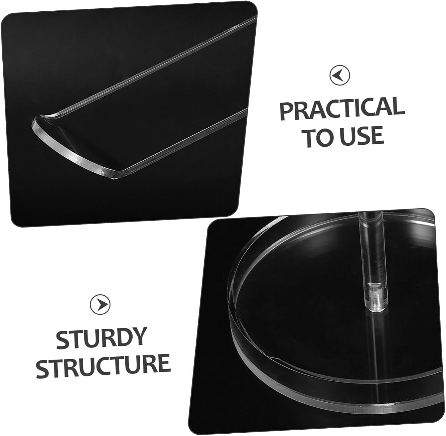 PRETYZOOM T Shaped Acrylic Jewelry Display Stand for Earrings image 3