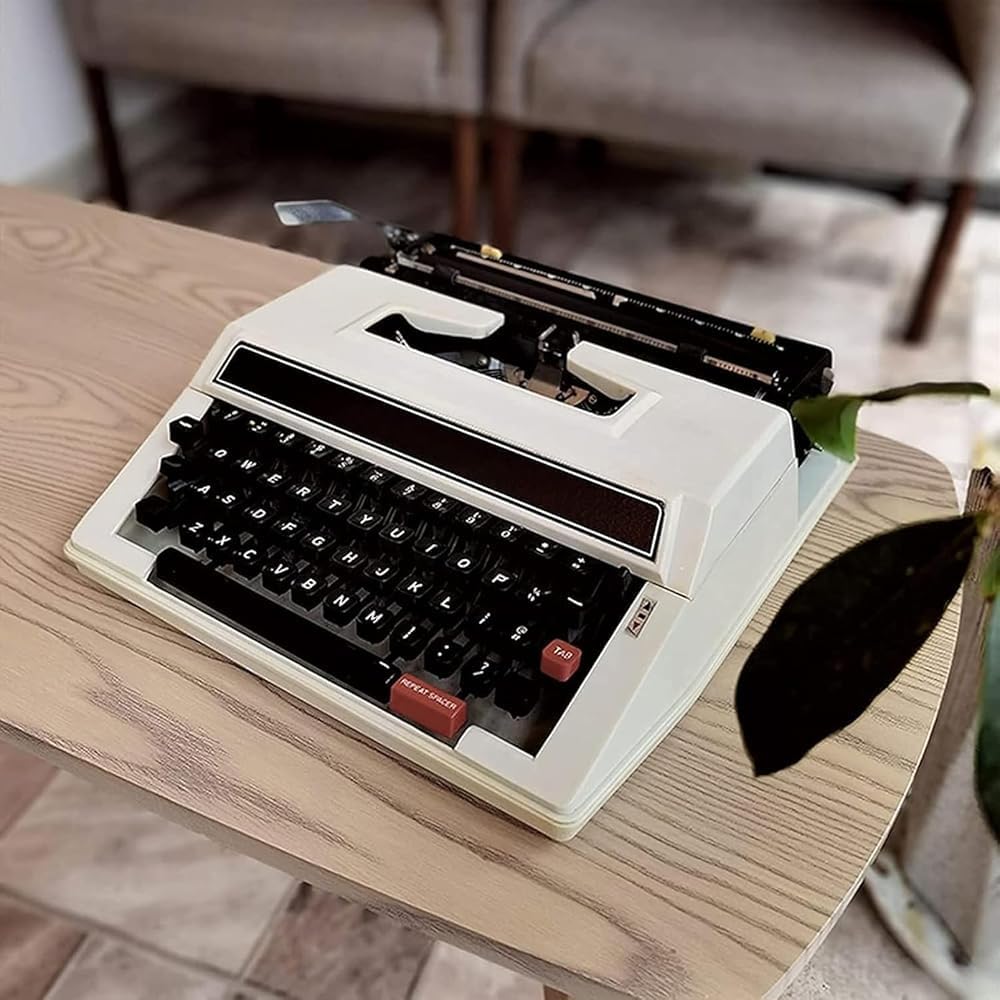 Traditional Nostalgic Retro Manual Typewriter – Portable, Easy-to-Use Classic Mechanical English Typewriter for Writers & Collectible Gifts