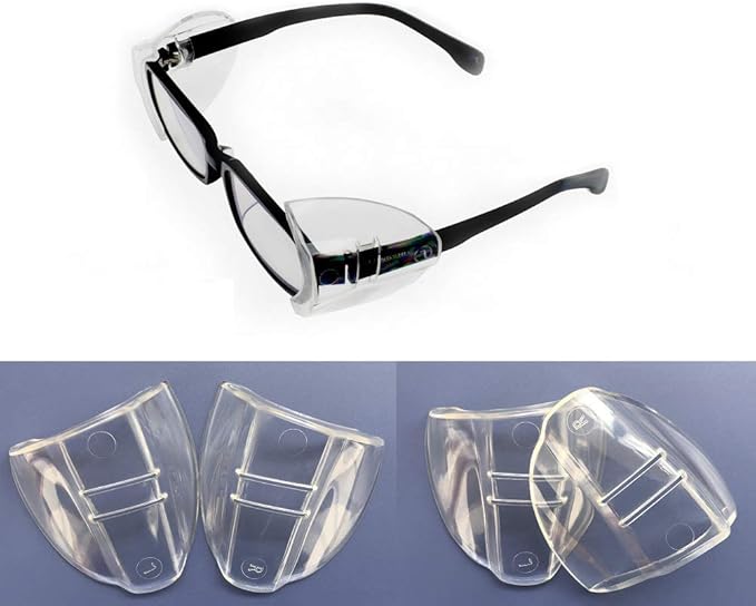 Safety Glasses Side Shields,FAteam 2 Pairs Universal Safety Clear
