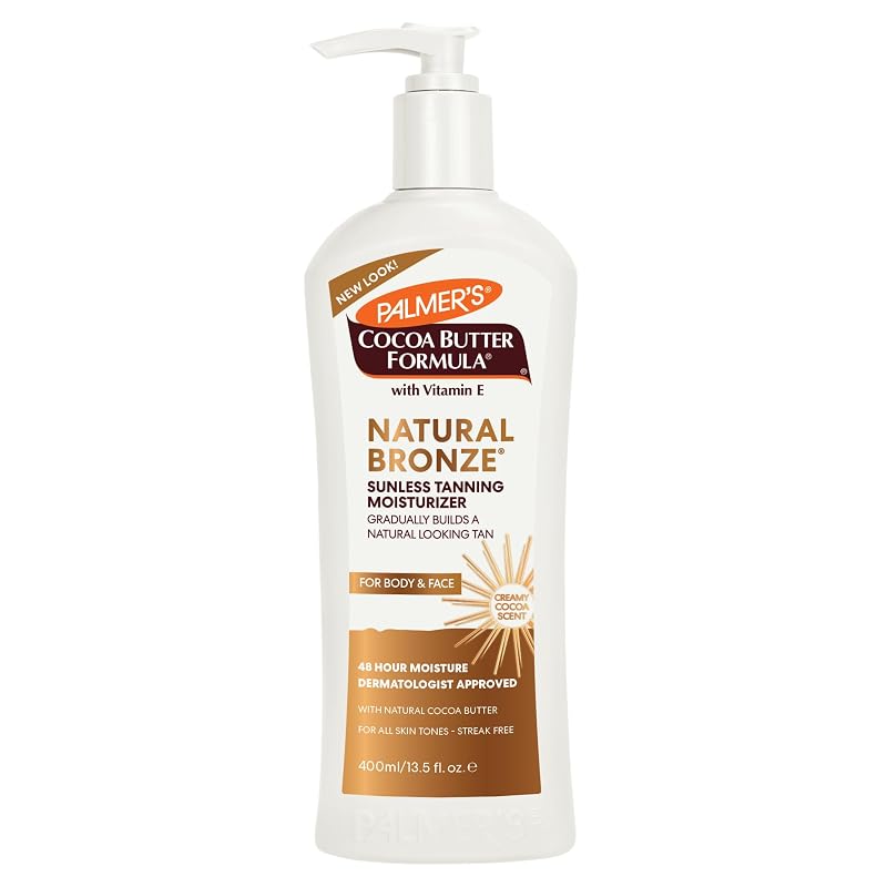Palmer's Loção Autobronzeadora Corporal Natural Bronze com Fórmula de Manteiga de Cacau, 400 mL