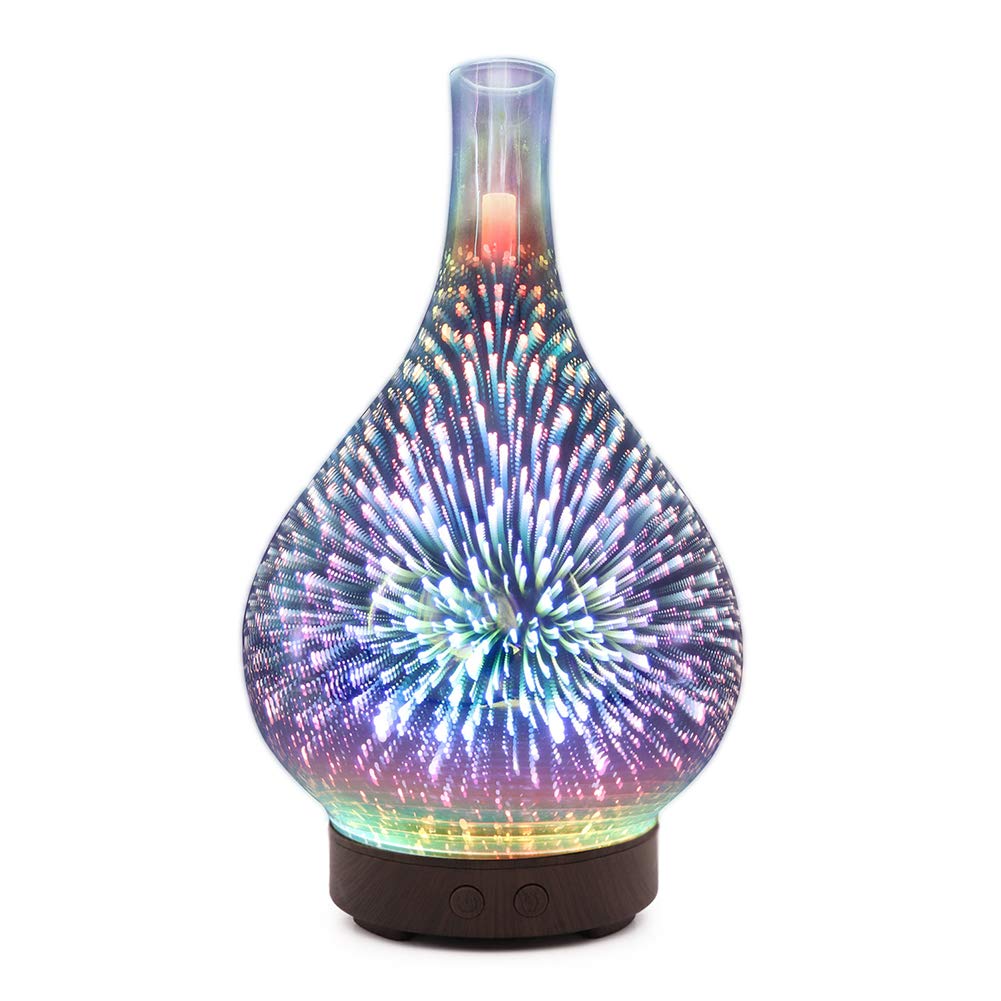 Diffuseur d'huiles essentielles pour chambre et yoga effet feu d'artifice