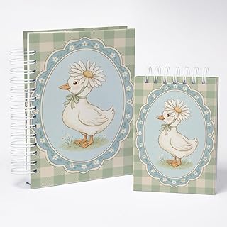 Pacote com 2 blocos de notas, 200 folhas com design para lista de compras, lista de tarefas (gradiente macio) Pato Vintage