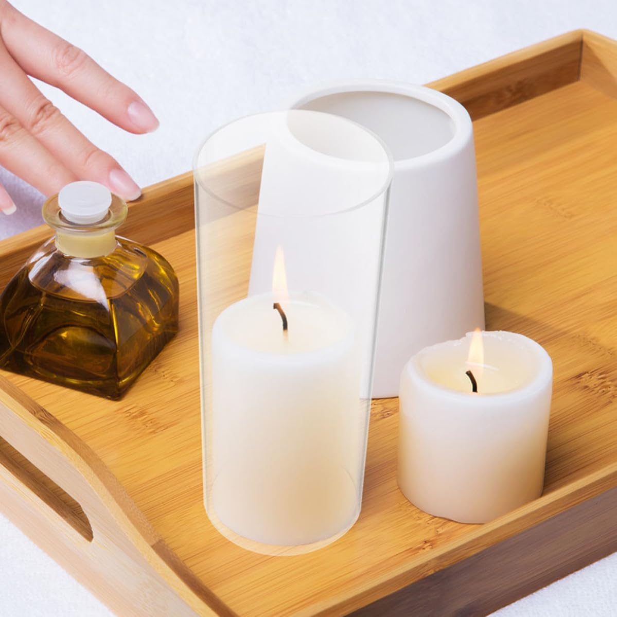 Cylindrical Glass Candle Shade High Light Transmittance and Versatile Fit for Homes and Weddings Decorative Hurricane Cover