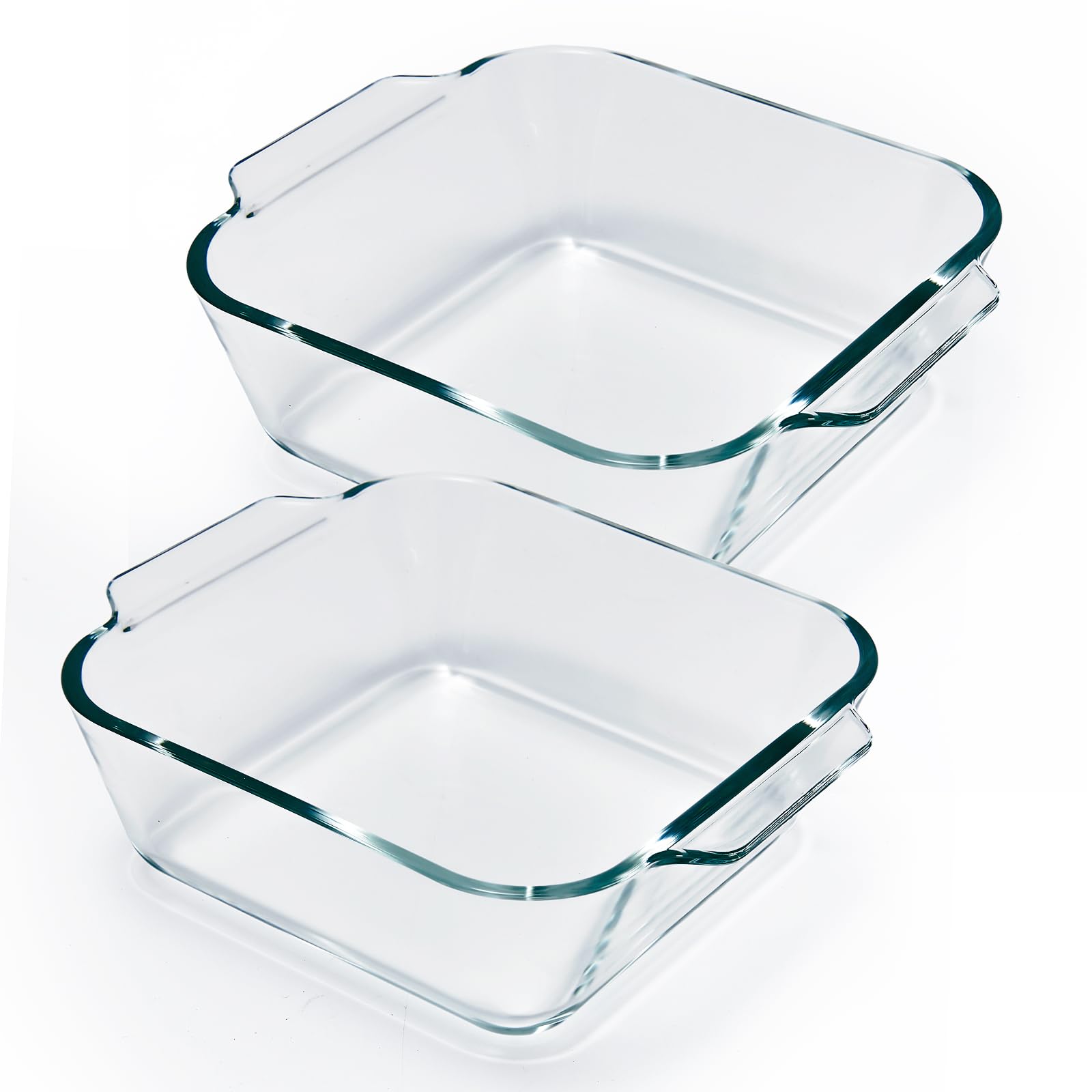 Yomvzake 2-Pack Glass Bakeware Dishes